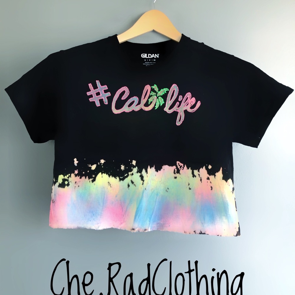 Cali tie dye crop top